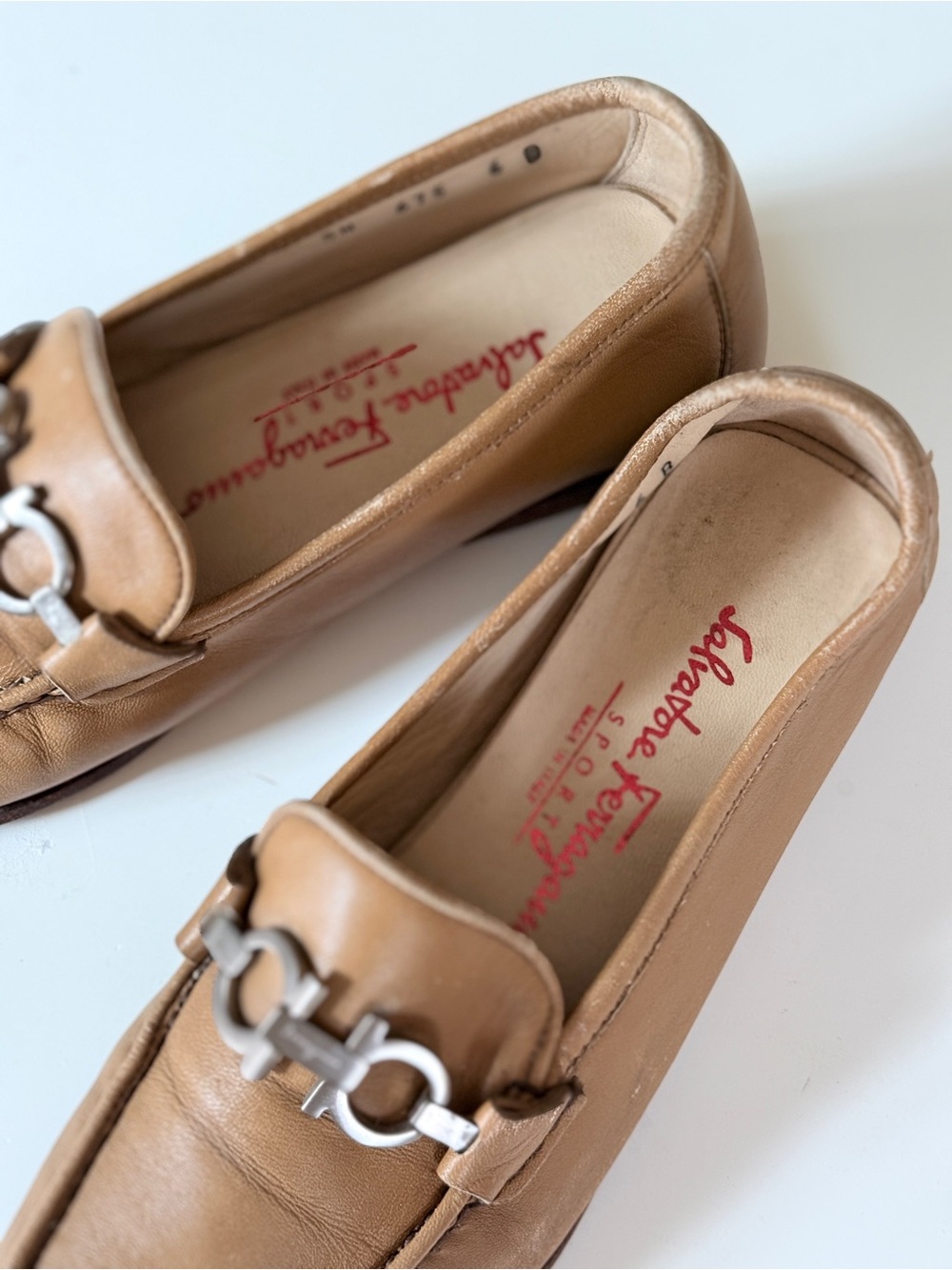Salvatore FerragamoLeather Loafers with Silver Gancini Hardware - Picture 15 of 16